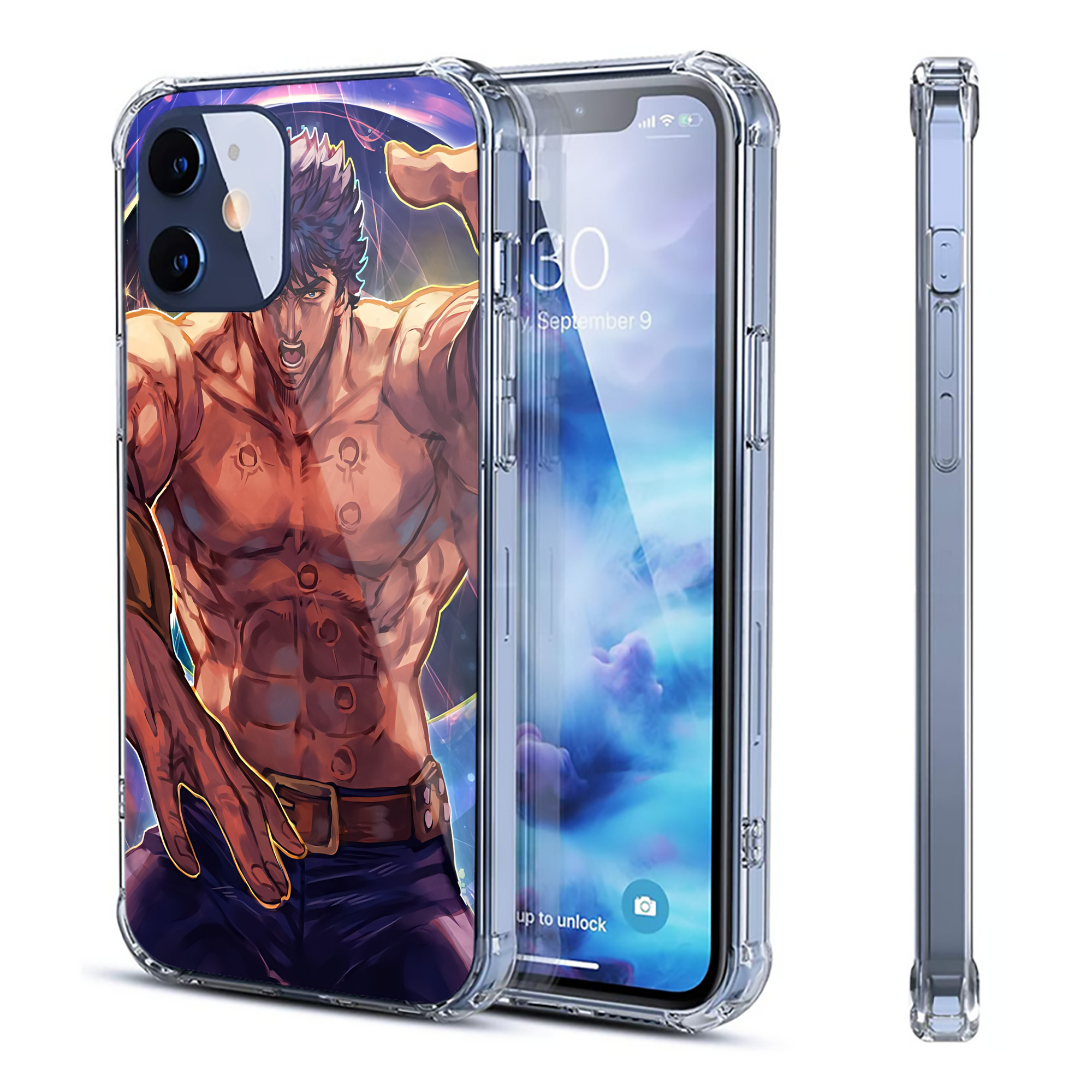 （画像用） 北斗の拳 Fist of the North Star 【iPhone 12シリーズ対応】透明スマホケース（クリアソフトケース）
